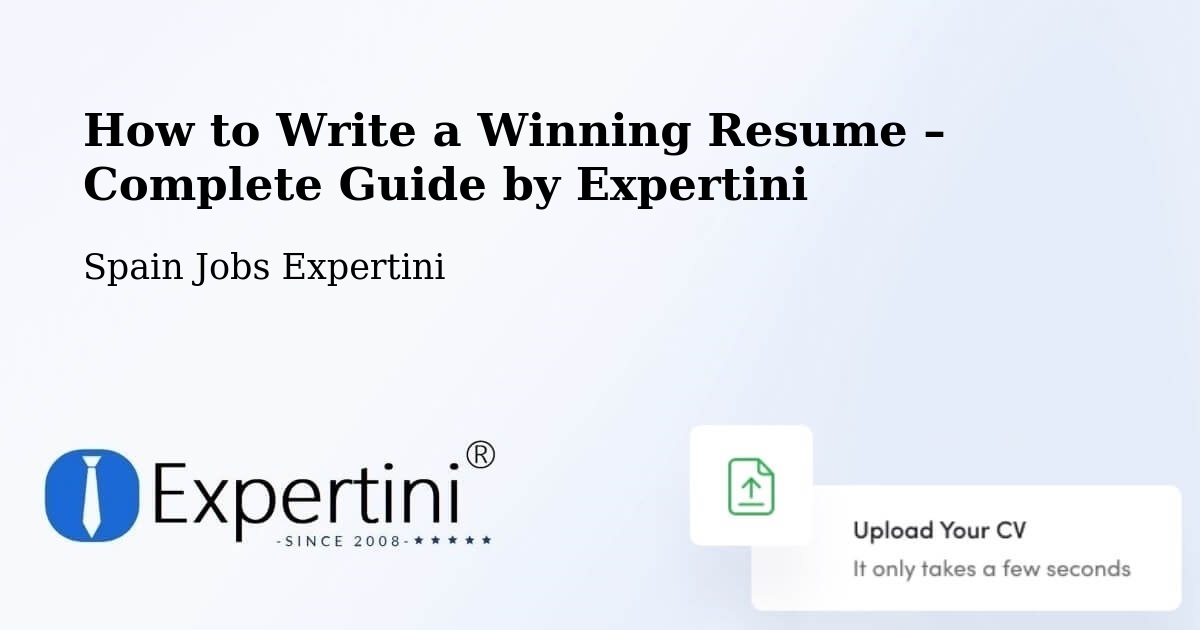 Resume Writing Guide for Job Seekers – Cáñar - Cáñar, Spain Jobs Expertini